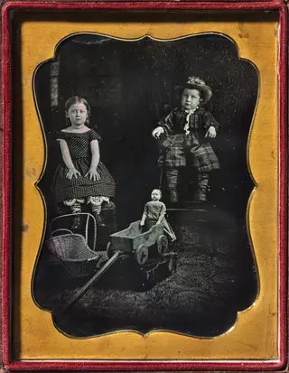 Two Children with Toys, 1855