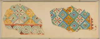 Two Fragments of Ceiling Patterns, Tomb of Senenmut, by Nina M. Davies