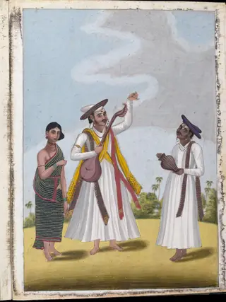 Two male entertainers
