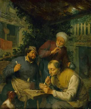 Two Peasants Smoking