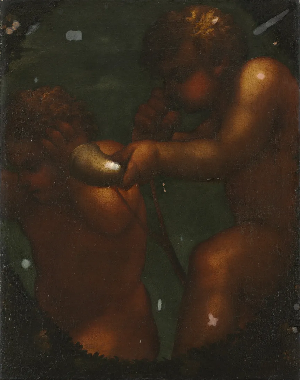 Two Putti, oil, 1749