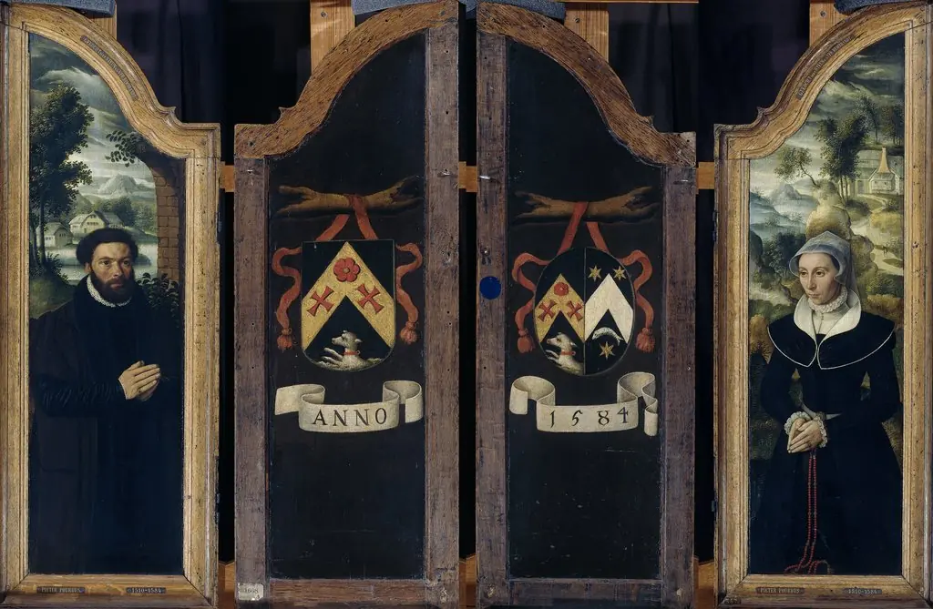 Two Wings of a Triptych with the Portraits of Julien de Brouckere and his Wife Elisabeth Canneel