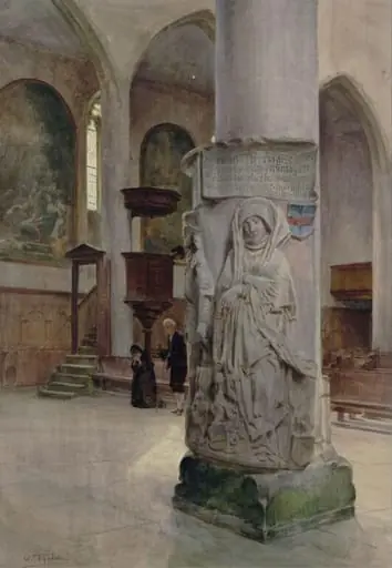 Interior of the Franciscan Church at Rotenburg, with the Tomb of Hans and Margarethe von Beulnsdorf, by Tyndale