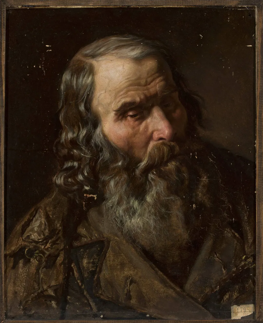 Head of an old man, by Tytus Pilecki, oil, 1866