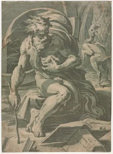 Diogenes, by Ugo da Carpi
