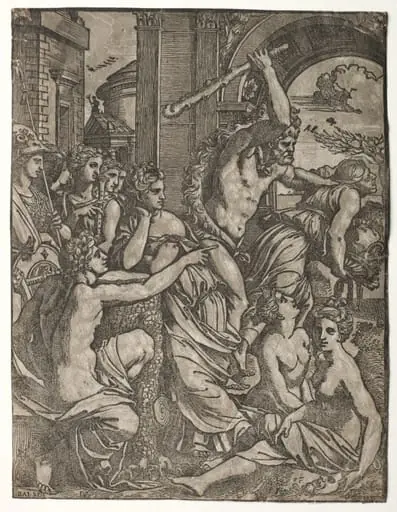 Hercules Driving Envy from the Temple of the Muses, by Ugo da Carpi