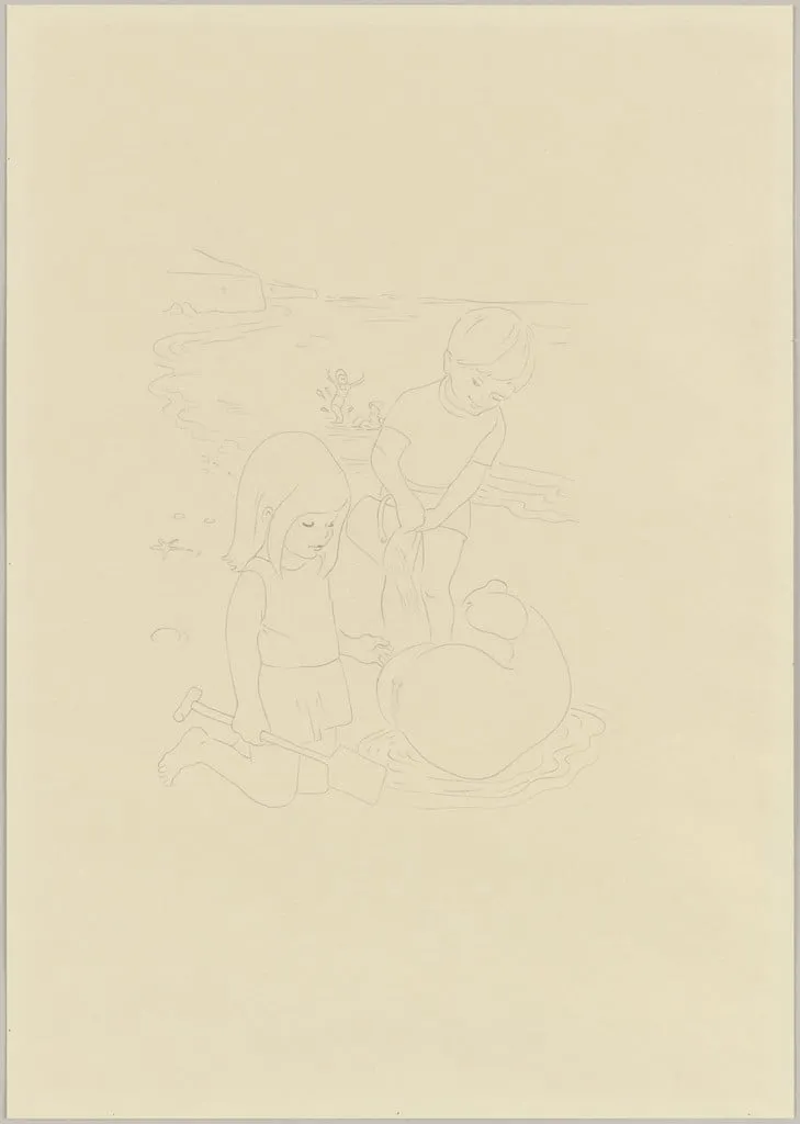 Untitled, by Ugo Rondinone, graphite, 1989