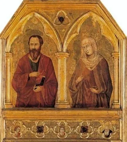Saints Matthias and Elizabeth of Hungary (?), by Ugolino di Nerio, unspecified, 1325