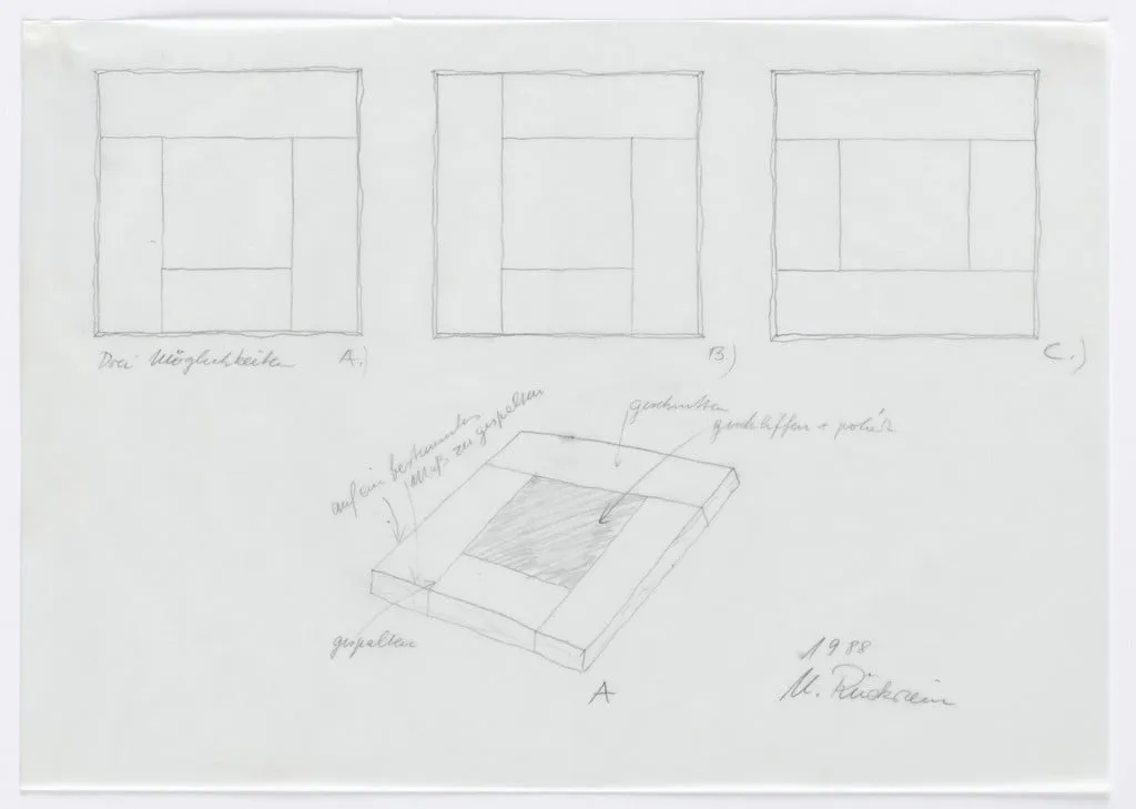 Untitled, by Ulrich Rückriem, graphite, 1988
