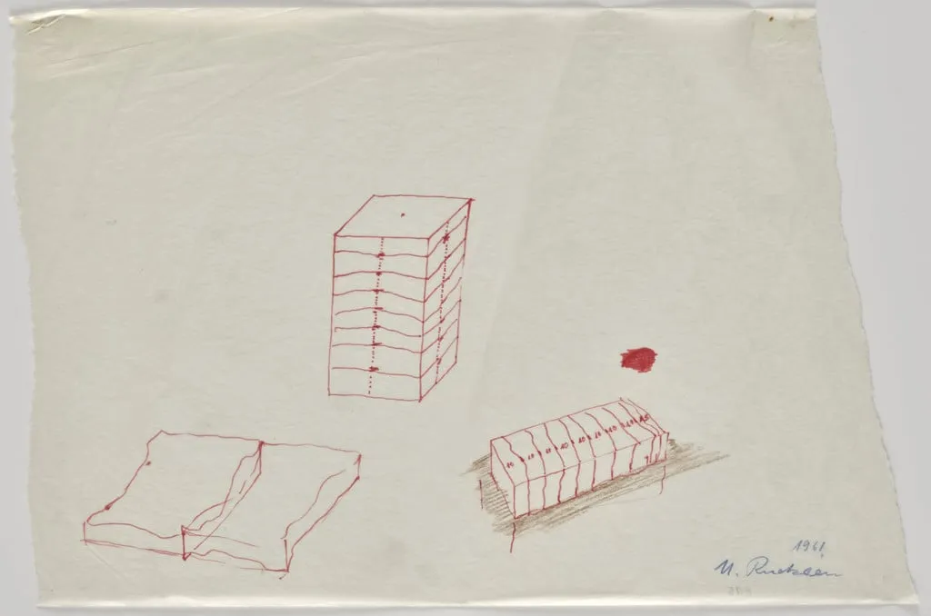 Untitled, by Ulrich Rückriem, graphite, 1961