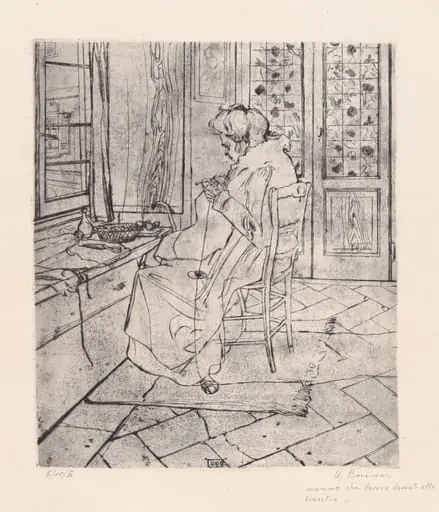 Mia madre che lavora [My Mother Working], by Umberto Boccioni