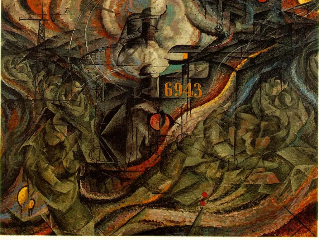 States of Mind I: The Farewells, by Umberto Boccioni, oil, 1911