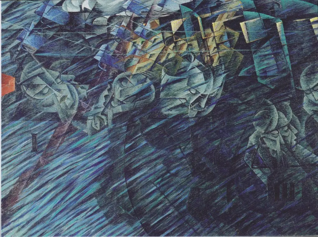 States of Mind II: Those Who Go, by Umberto Boccioni