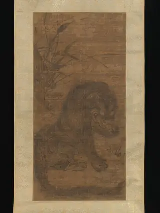 元  佚名  龍虎圖  軸|Tiger, by Unidentified
