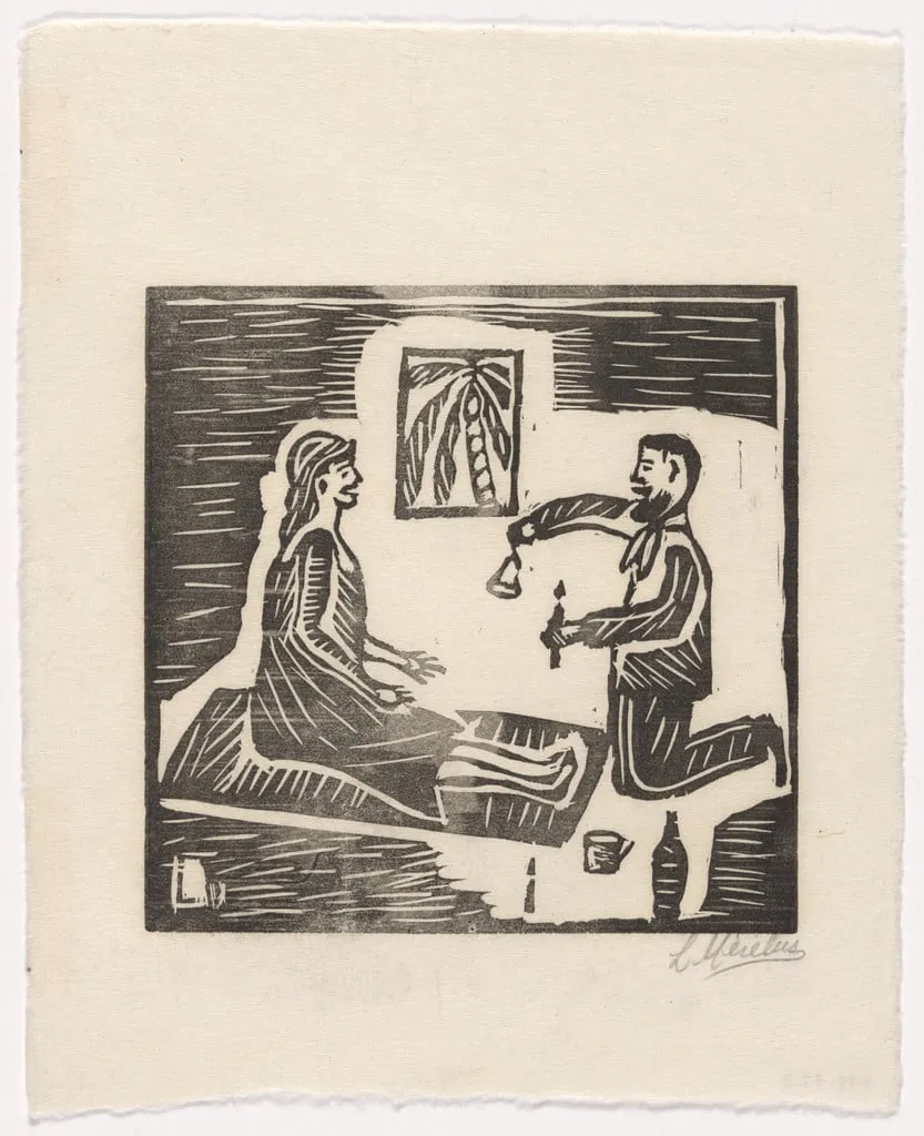 Untitled, by Unidentified Lusimond Merelus, ink, 1947
