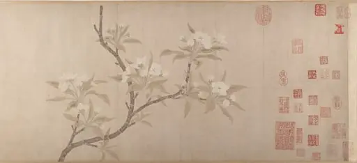 元     佚名  倣錢選     梨花圖    卷|Pear Blossoms, by Unidentified|Qian Xuan