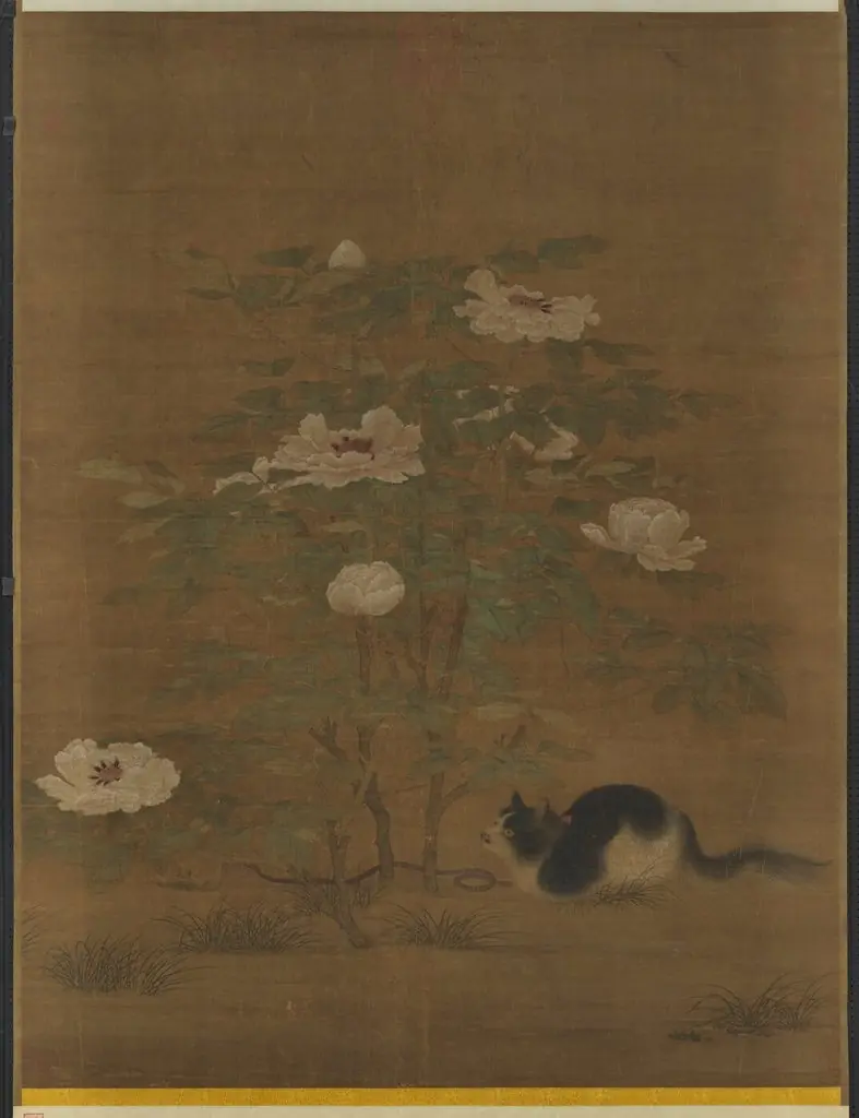 宋人富貴花狸　軸, by Unknown