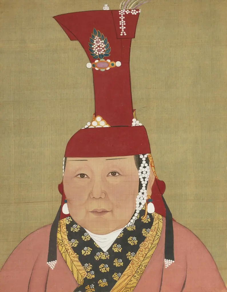 元代后半身像册-后妃（1）, by Unknown