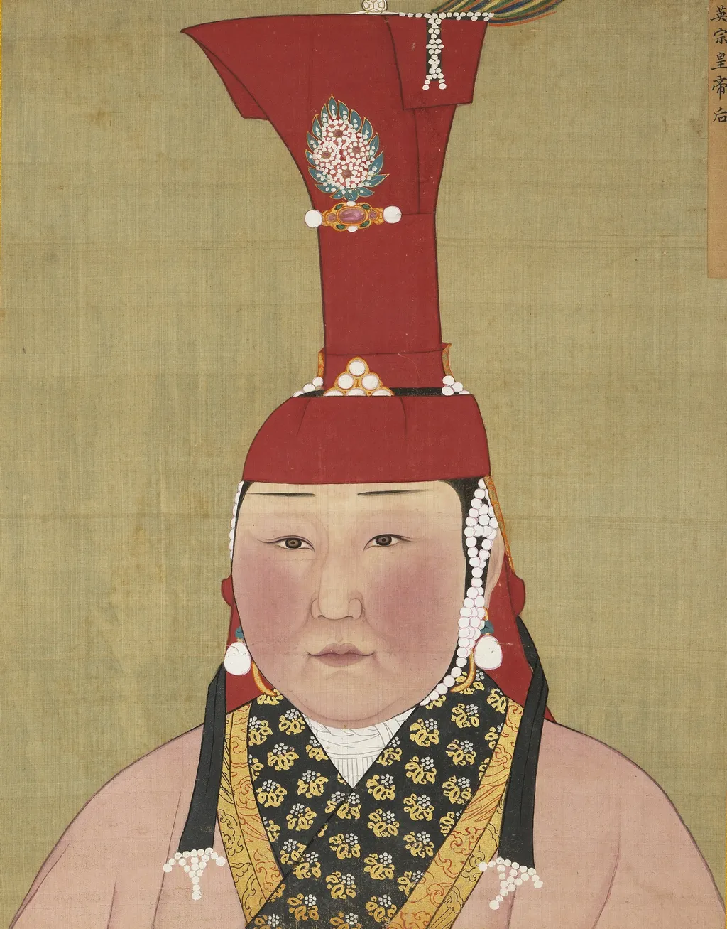 元代后半身像册-英宗皇帝后(1), by Unknown, unspecified, 1850