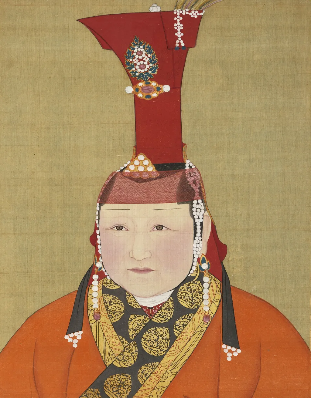 元代后半身像册-后妃(2), by Unknown, unspecified, 1850