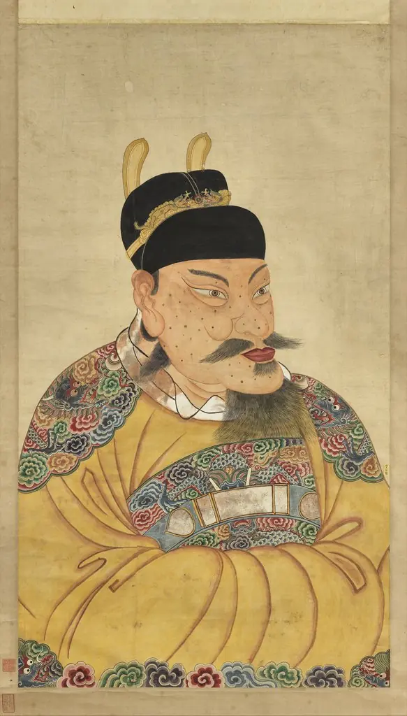明太祖半身像(二) 軸, by Unknown