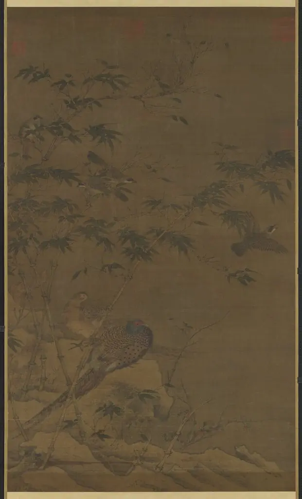 宋人翠竹翎毛 軸, by Unknown