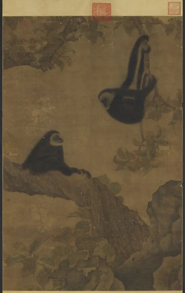 宋人枇杷猿戲圖　軸, by Unknown