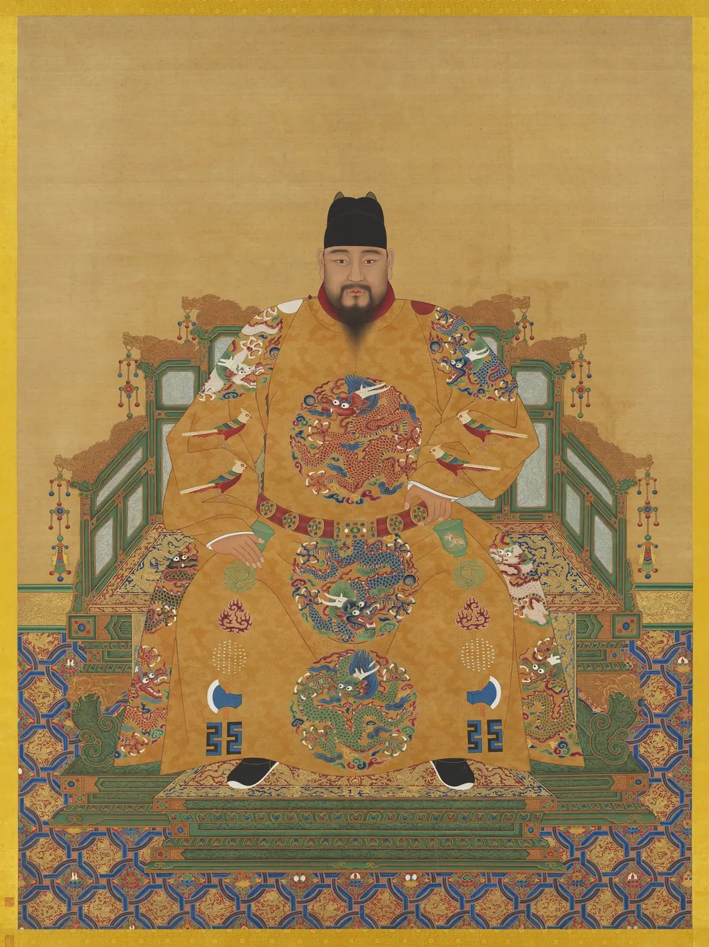 明英宗坐像 軸, by Unknown, unspecified