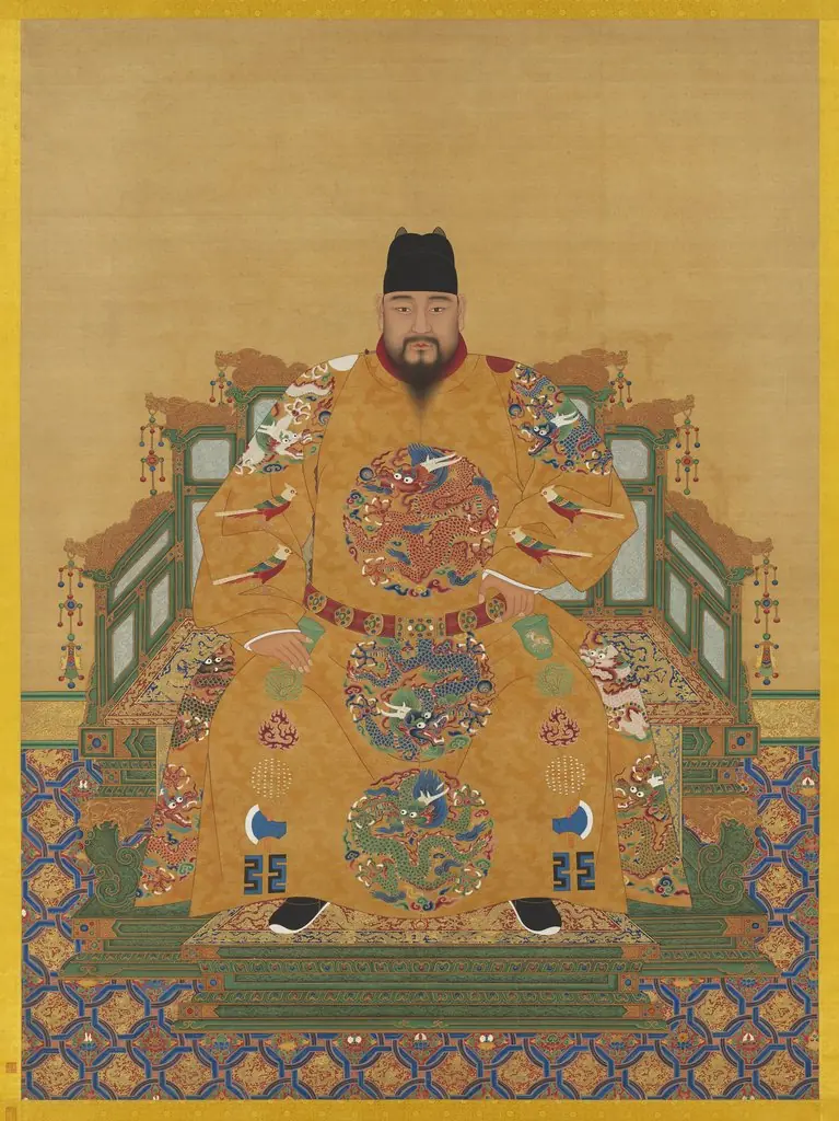 明英宗坐像　軸, by Unknown