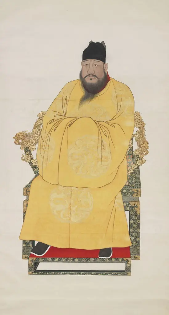 明宣宗坐像(二) 軸, by Unknown