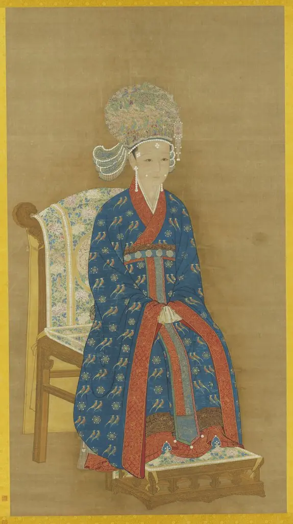 宋高宗后坐像 軸, by Unknown