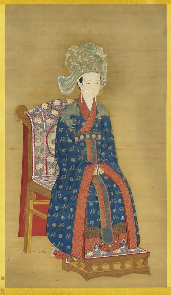 宋欽宗后坐像 軸, by Unknown