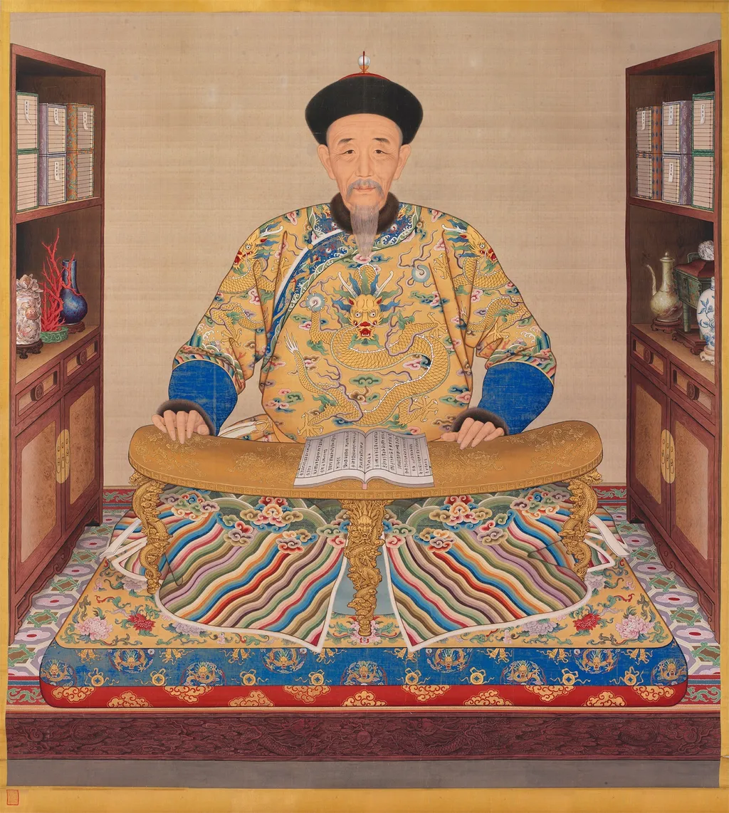 清康熙书房坐像, by Unknown, unspecified