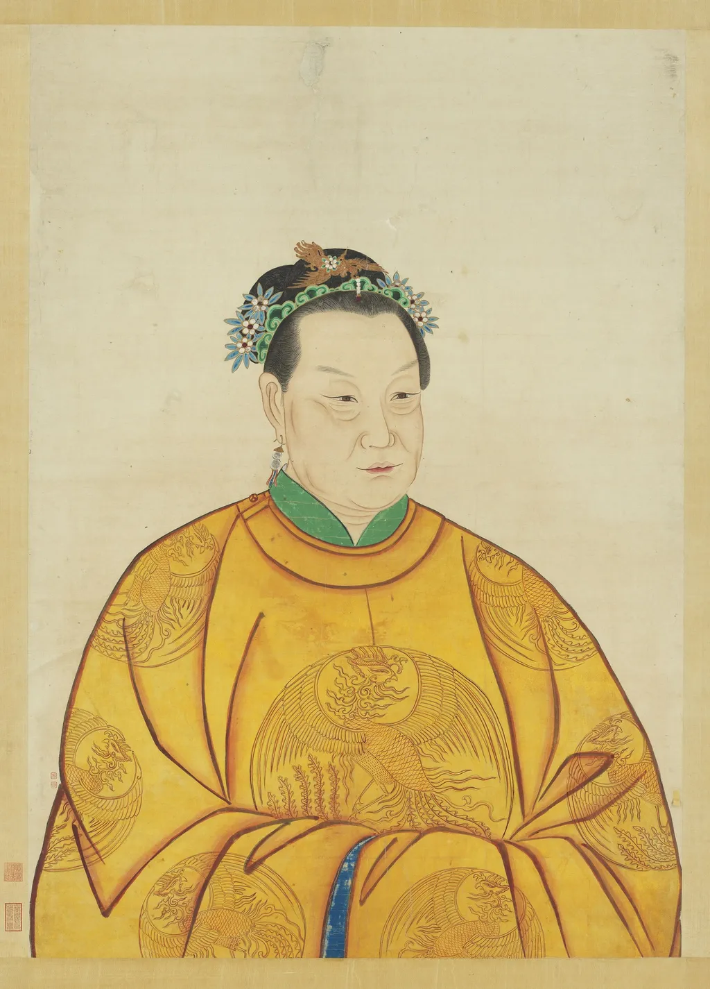 明孝慈高皇后半身像 軸, by Unknown, unspecified