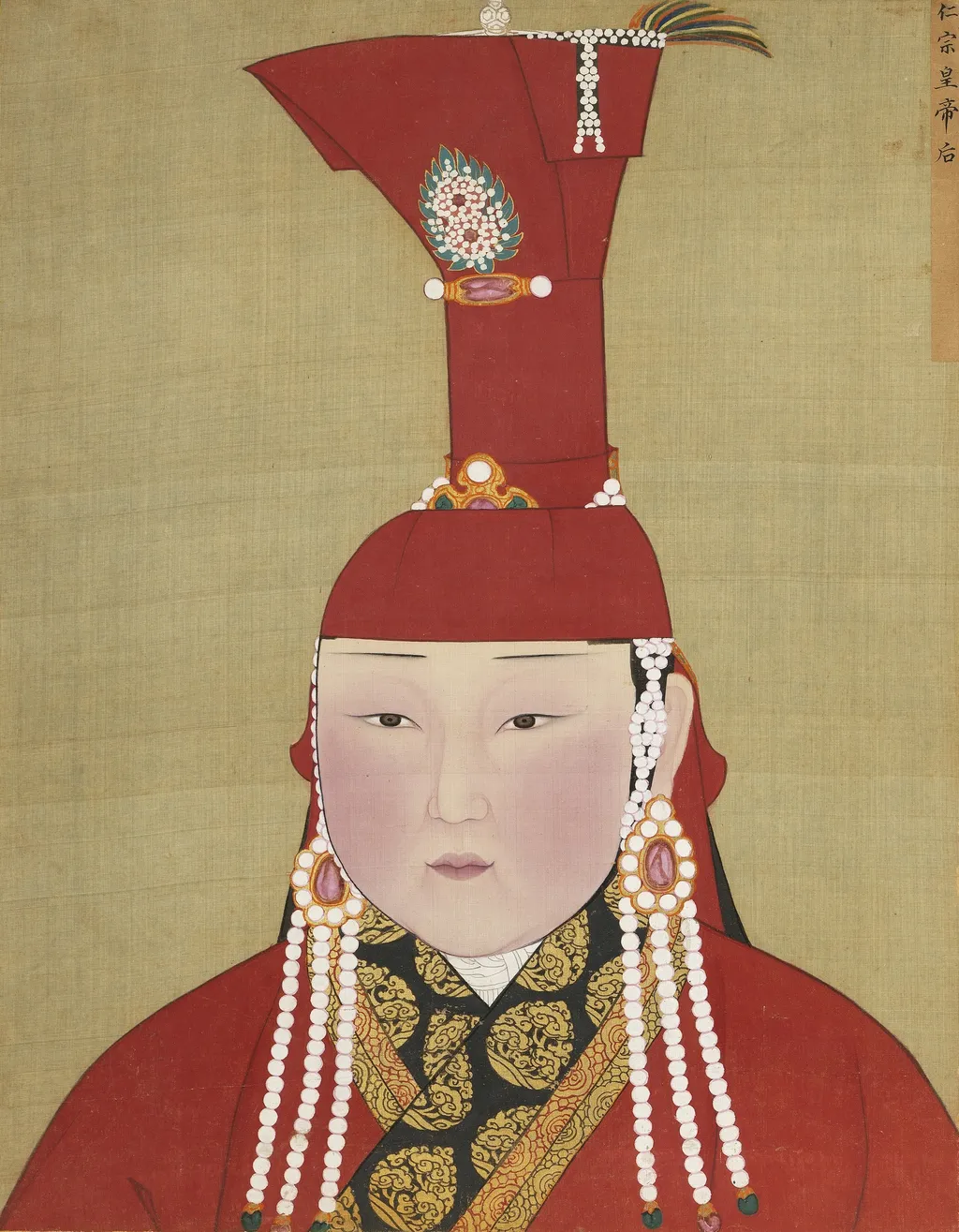 元代后半身像册-仁宗皇帝后, by Unknown, unspecified, 1850