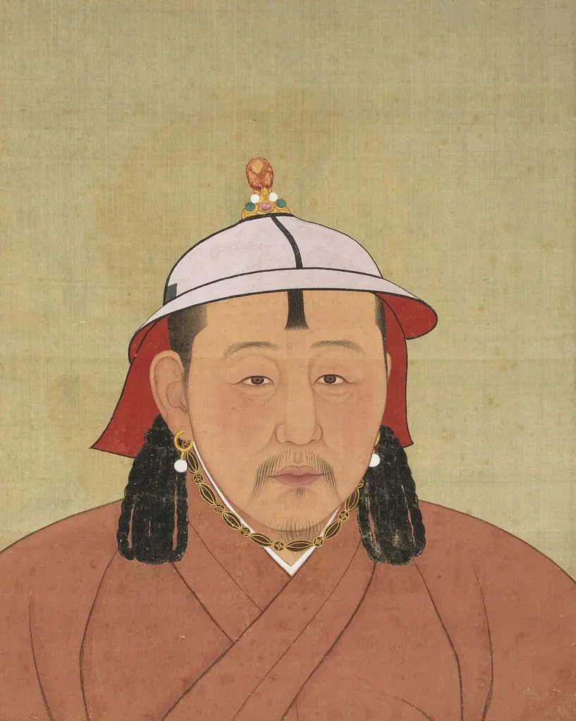 元代帝半身像册-元武宗皇帝像, by Unknown