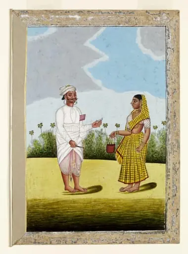 A barber and his wife, by Unknown