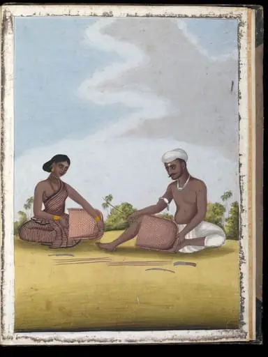 A basket-maker and his wife, by Unknown