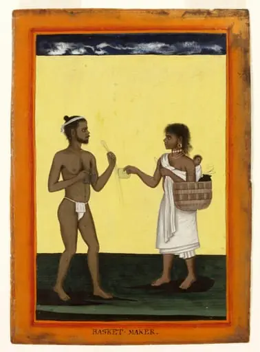 A basket-maker and his wife, by Unknown
