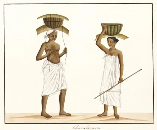 A basket weaver and his wife, by Unknown