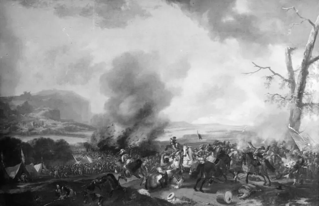 A Battle, by Unknown, 1750