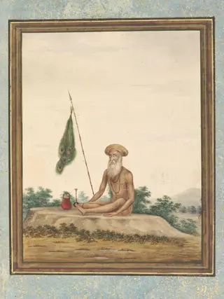 A bearded ascetic, by Unknown, 1870