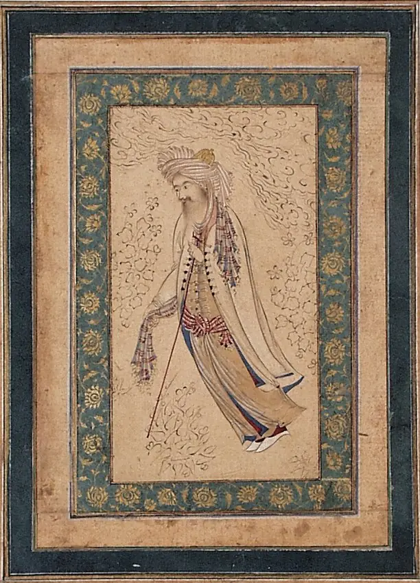 A Bearded Man Leaning on a Staff, by Unknown