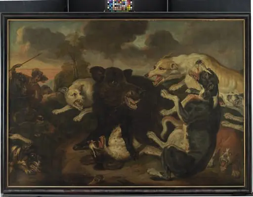 A Boar Hunt, by Unknown