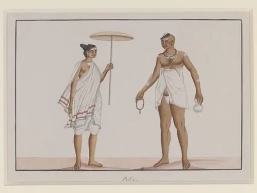 A Brahmin and his wife, by Unknown