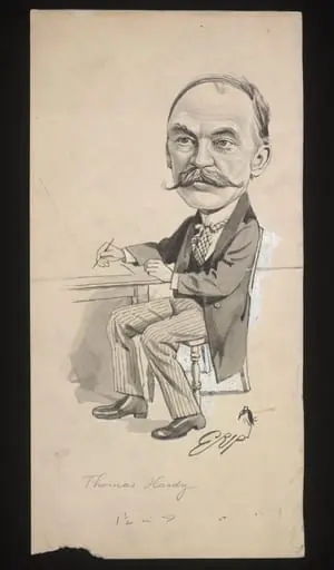 A caricature of Thomas Hardy, by Unknown