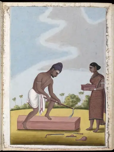 A carpenter and his wife, by Unknown