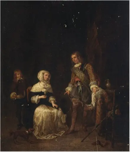 A Cavalier and Lady, by Unknown