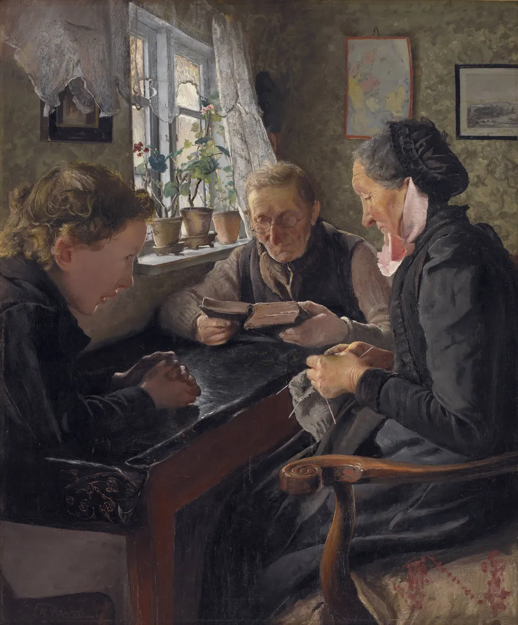 A Child Visiting his Grandparents on a Sunday, by Unknown, 1898
