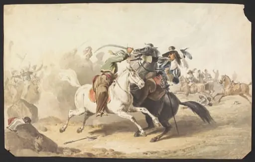 A Clash between European and Ottoman Cavalry, by Unknown